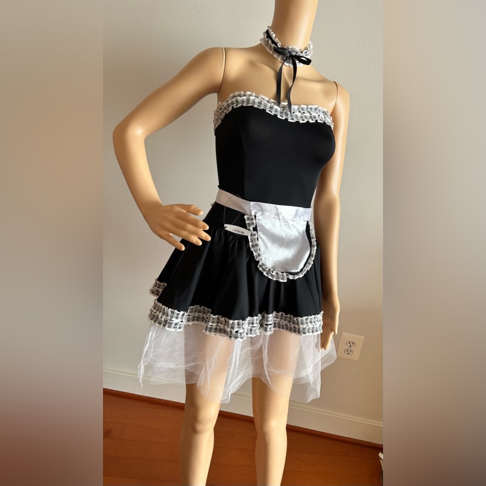 Sexy French Maid Costume 3-Piece Set